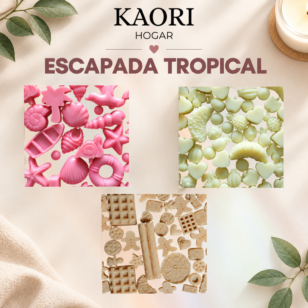 PACK ESCAPADA TROPICAL - ATARDECER TROPICAL, COCO Y CÍTRICOS, CANELA Y NARANJA