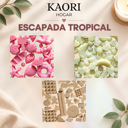 PACK ESCAPADA TROPICAL - ATARDECER TROPICAL, COCO Y CÍTRICOS, CANELA Y NARANJA