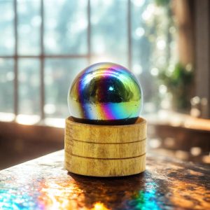 ESFERA CON SOPORTE - AMATISTA AURA - 50MM
